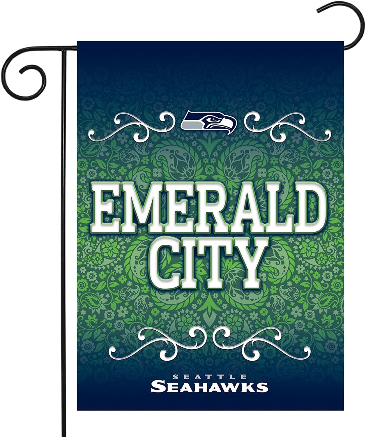 Seattle Seahawks Premium Double Sided Garden Flag Banner, 13x18 Inch, Display Pole Sold Separately