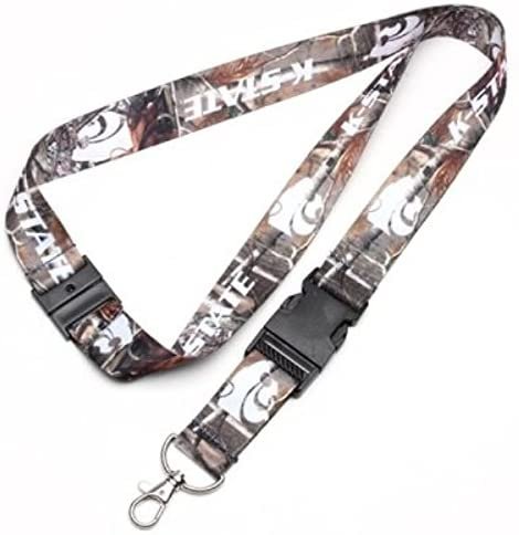 Kansas State University Wildcats Camo Lanyard Keychain Double Sided Breakaway Safety Design Adult 18 Inch