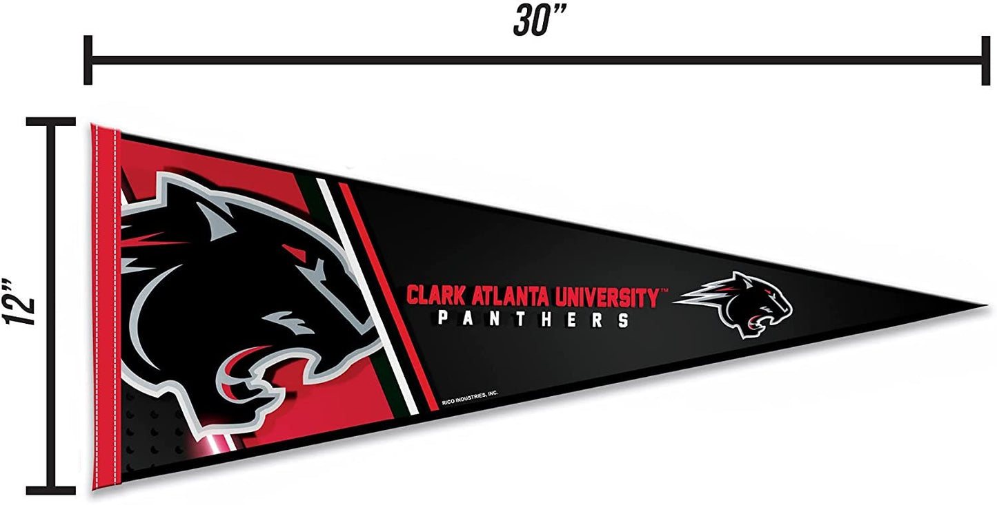 Clark Atlanta University Panthers Soft Felt Pennant, Primary Design, 12x30 Inch, Easy To Hang