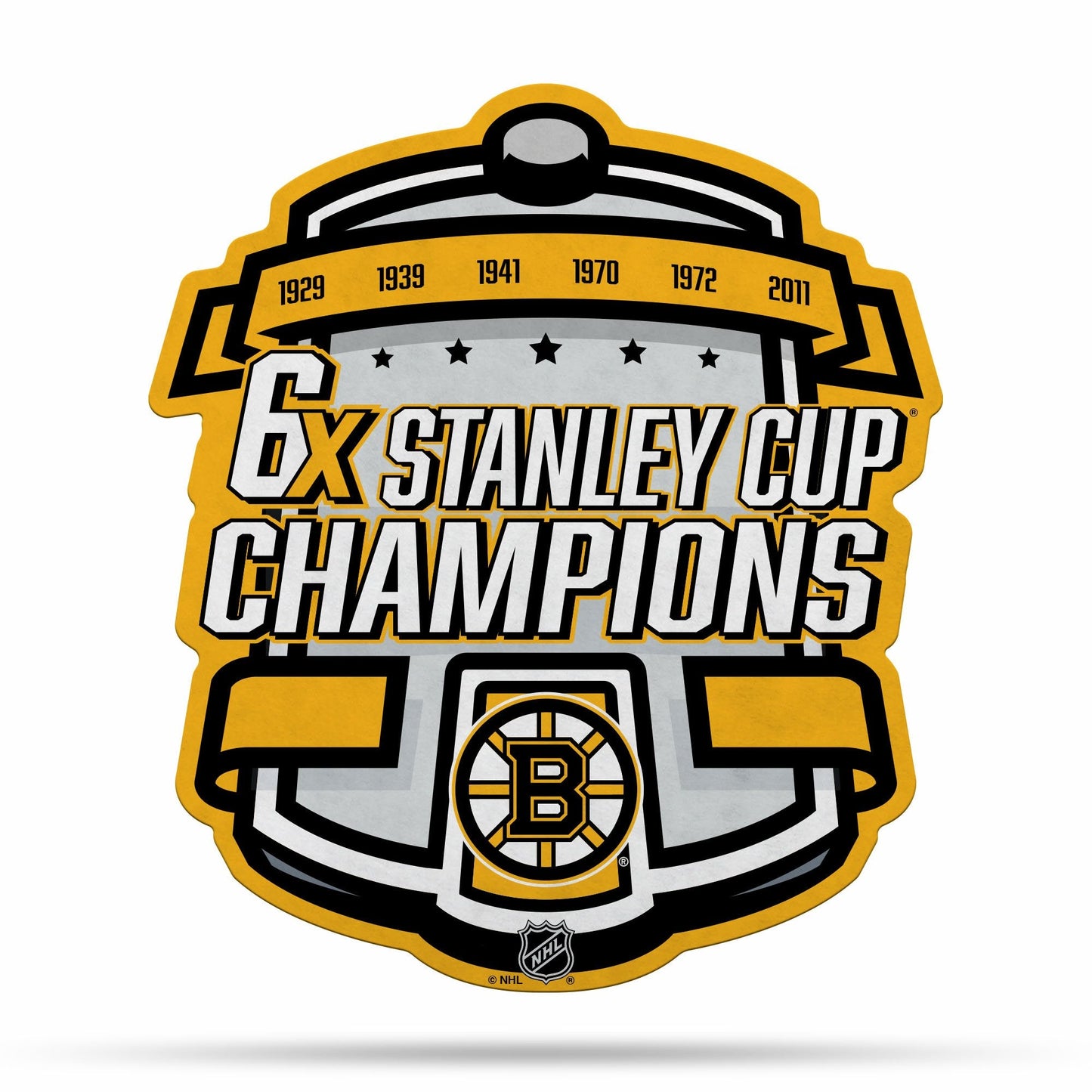 Boston Bruins 6x Champions Felt Pennant 18 Inch