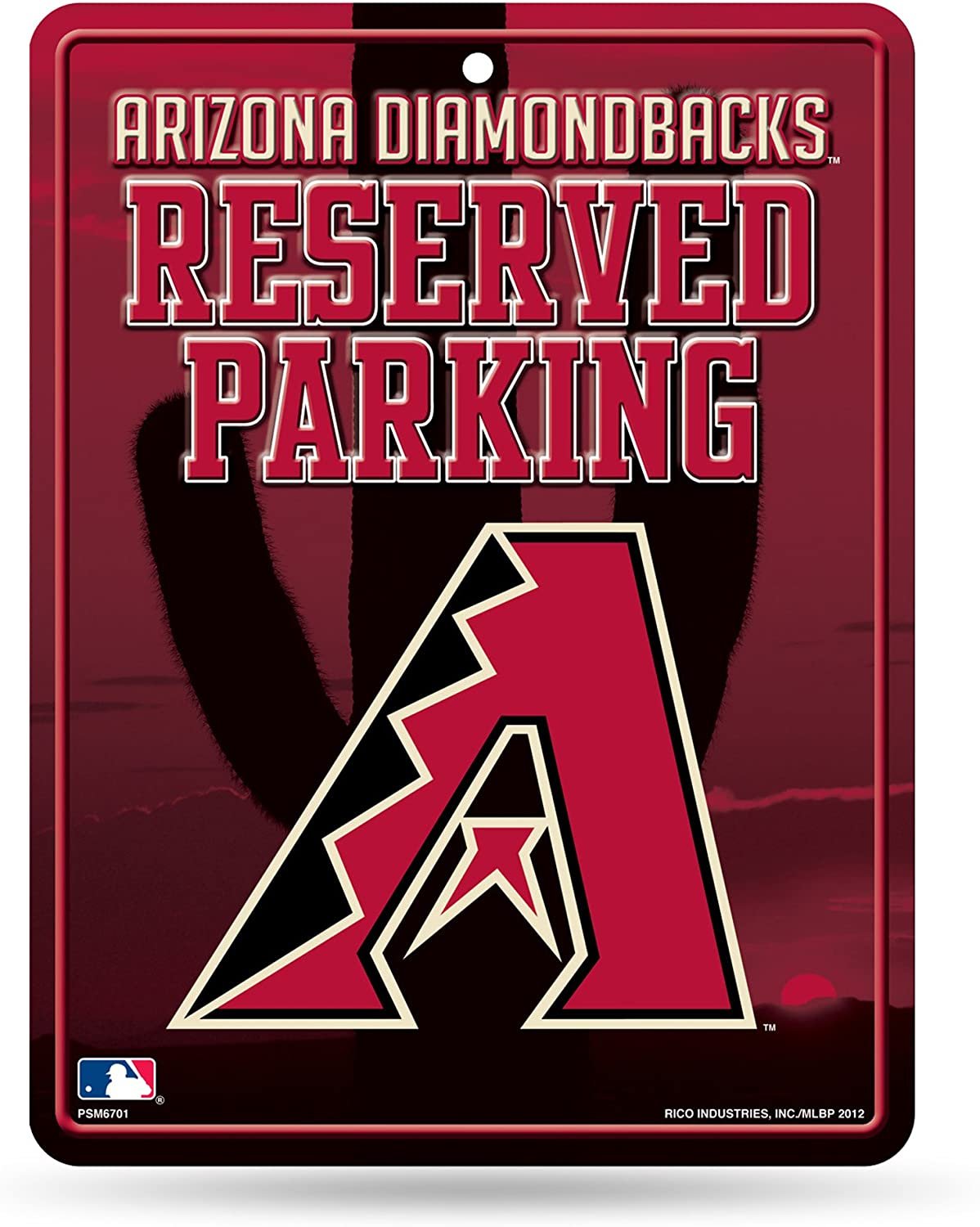 Arizona Diamondbacks Metal Parking Novelty Wall Sign 8.5 x 11 Inch Team Color Design