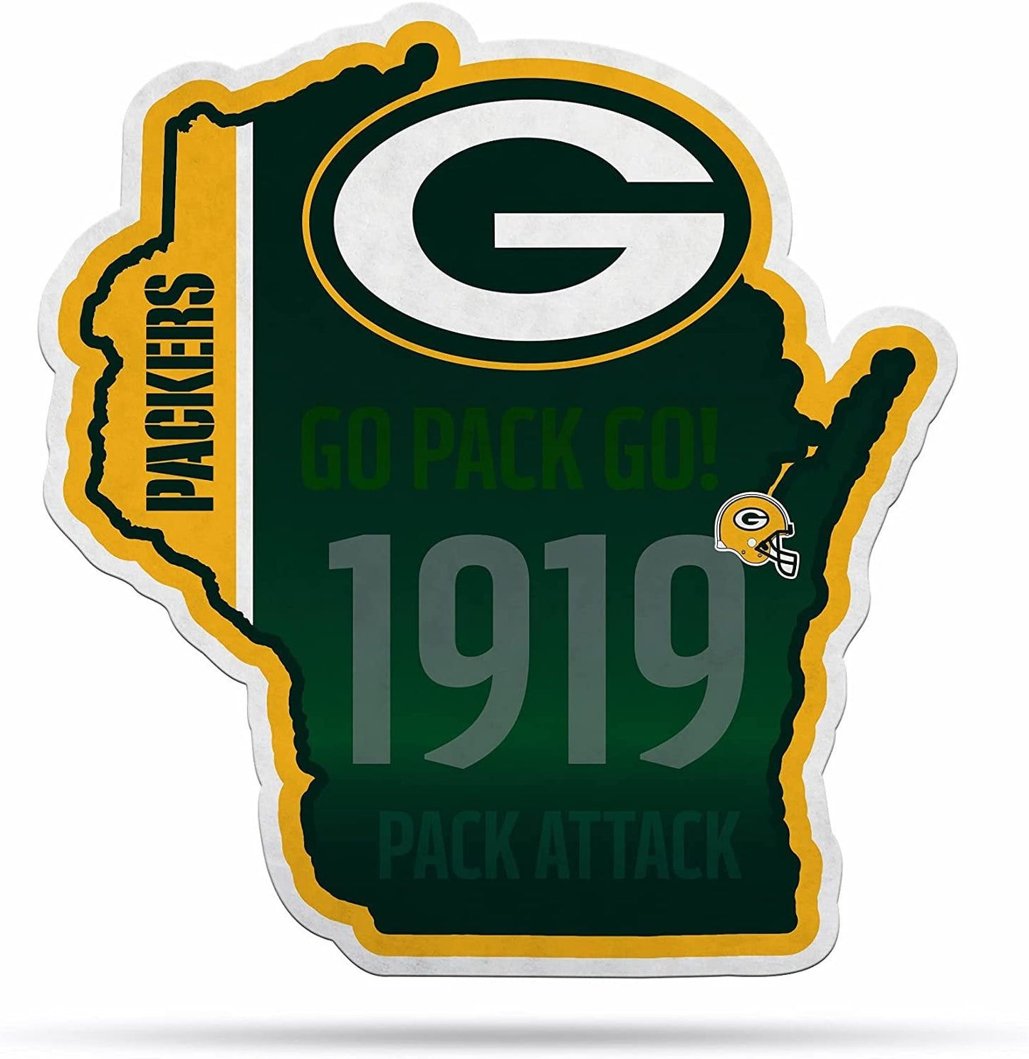 Green Bay Packers Pennant State Shape 18 Inch Soft Felt