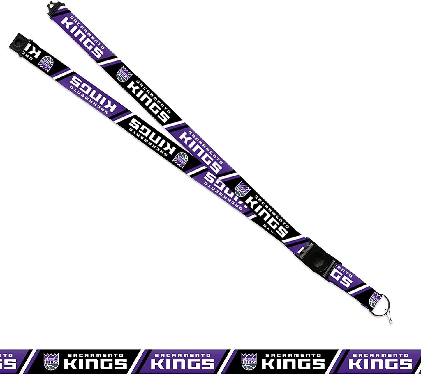 Sacramento Kings Premium Lanyard Keychain 18 Inch Button Clip Safety Breakaway