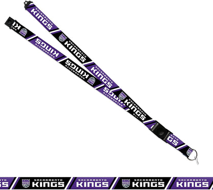 Sacramento Kings Premium Lanyard Keychain 18 Inch Button Clip Safety Breakaway