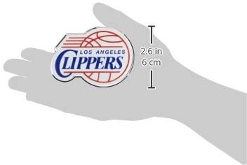 Los Angeles Clippers Premium Aluminum Metal Raised Auto Emblem, Primary Logo, Color Embossed, Full Adhesive Backing