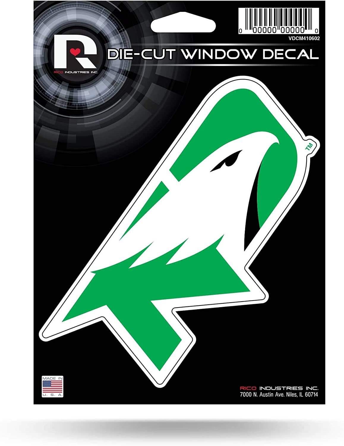 University of North Dakota Fighting Hawks 5 Inch Die Cut Flat Vinyl Decal Sticker Adhesive Backing