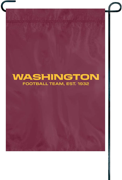 Washington Football Team Commanders Garden Flag Banner Premium 13x18 Nylon Applique Embroidered Football