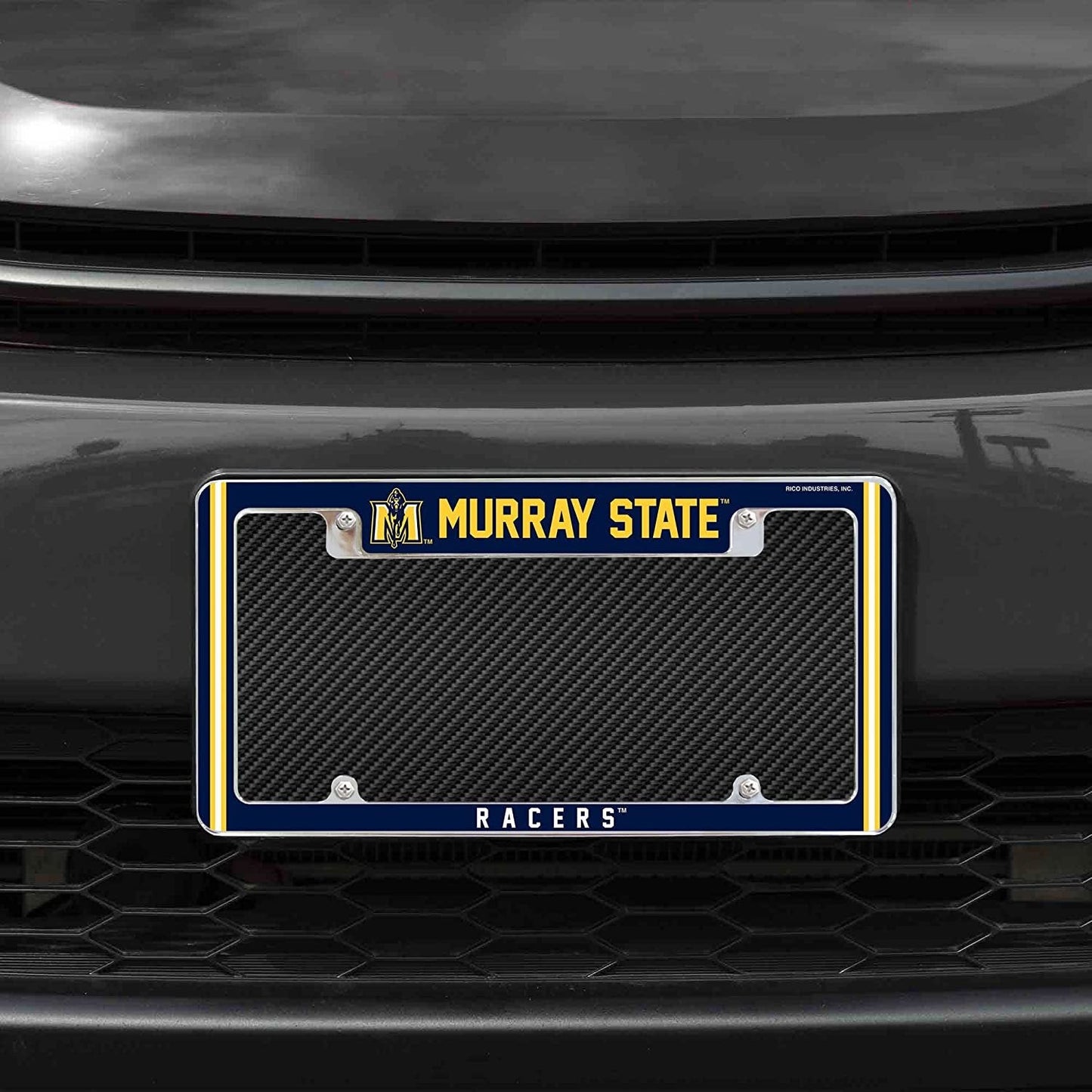 Murray State University Racers Metal License Plate Frame Chrome Tag Cover Alternate Design 6x12 Inch