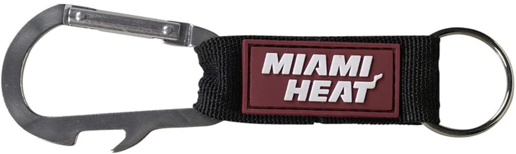 Miami Heat Premium Carabiner Clip Keychain Bottle Opener Combo