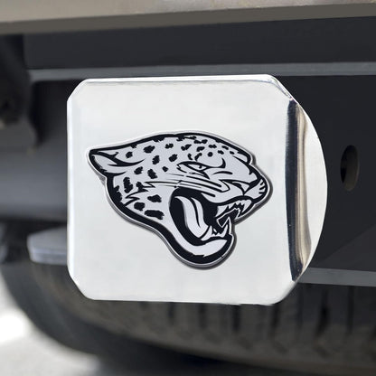 Jacksonville Jaguars Hitch Cover Solid Metal with Raised Chrome Metal Emblem 2" Square Type III