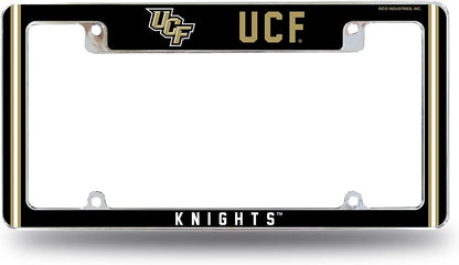 University of Central Florida Knights UCF Metal License Plate Frame Chrome Tag Cover Alternate Design 6x12 Inch