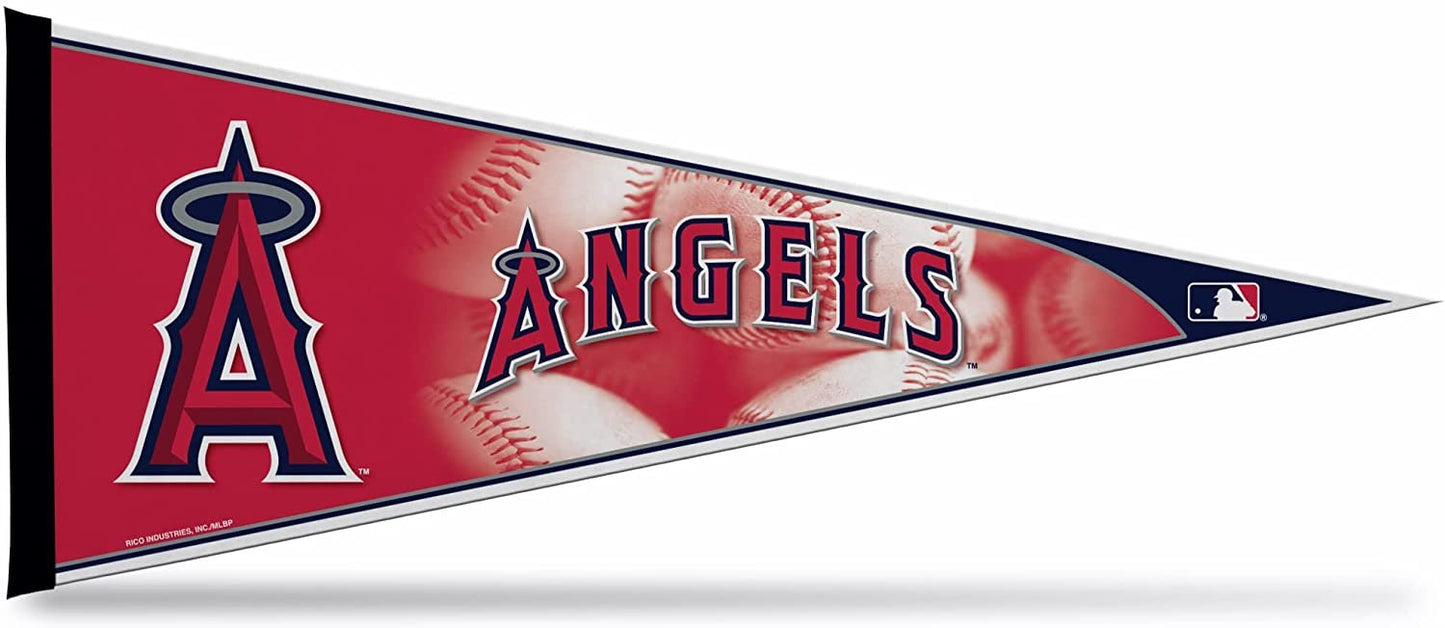 Los Angeles Angels Soft Felt Pennant, Primary Design, 12x30 Inch, Easy To Hang