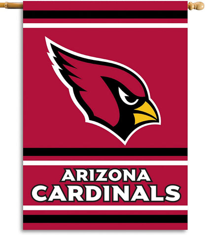 Arizona Cardinals Premium Double Sided Banner Flag, 28x40 Inch Vertical Display, Officially Licensed