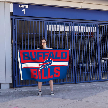 Buffalo Bills Premium 3x5 Foot Flag Banner, Bold Design, Metal Grommets, Outdoor Indoor Use, Single Sided