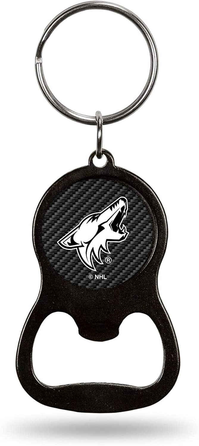Arizona Coyotes Keychain Bottle Opener Carbon Fiber Design Metal Hockey