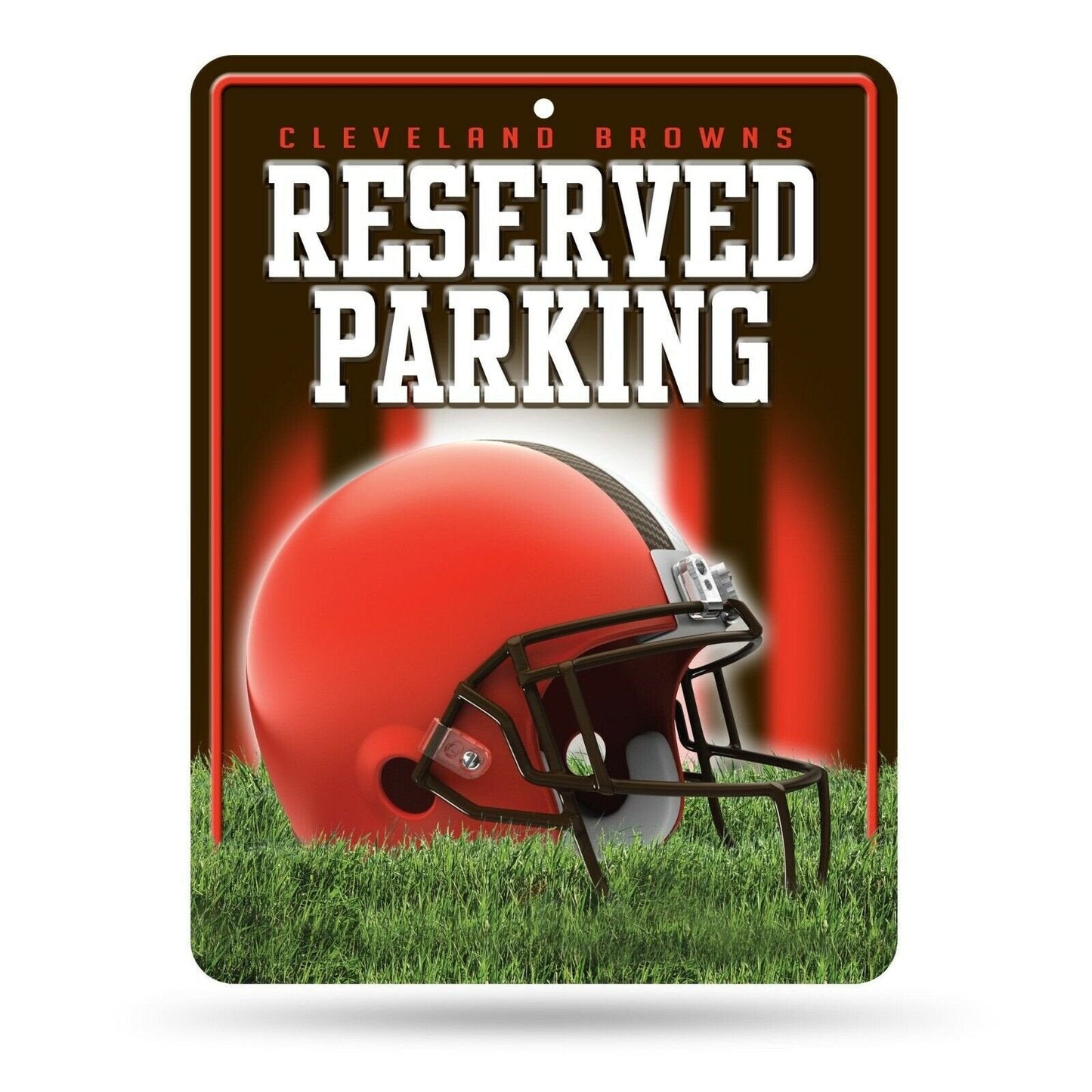 Cleveland Browns Premium Metal Parking Wall Sign, 8x11 Inch, Embossed