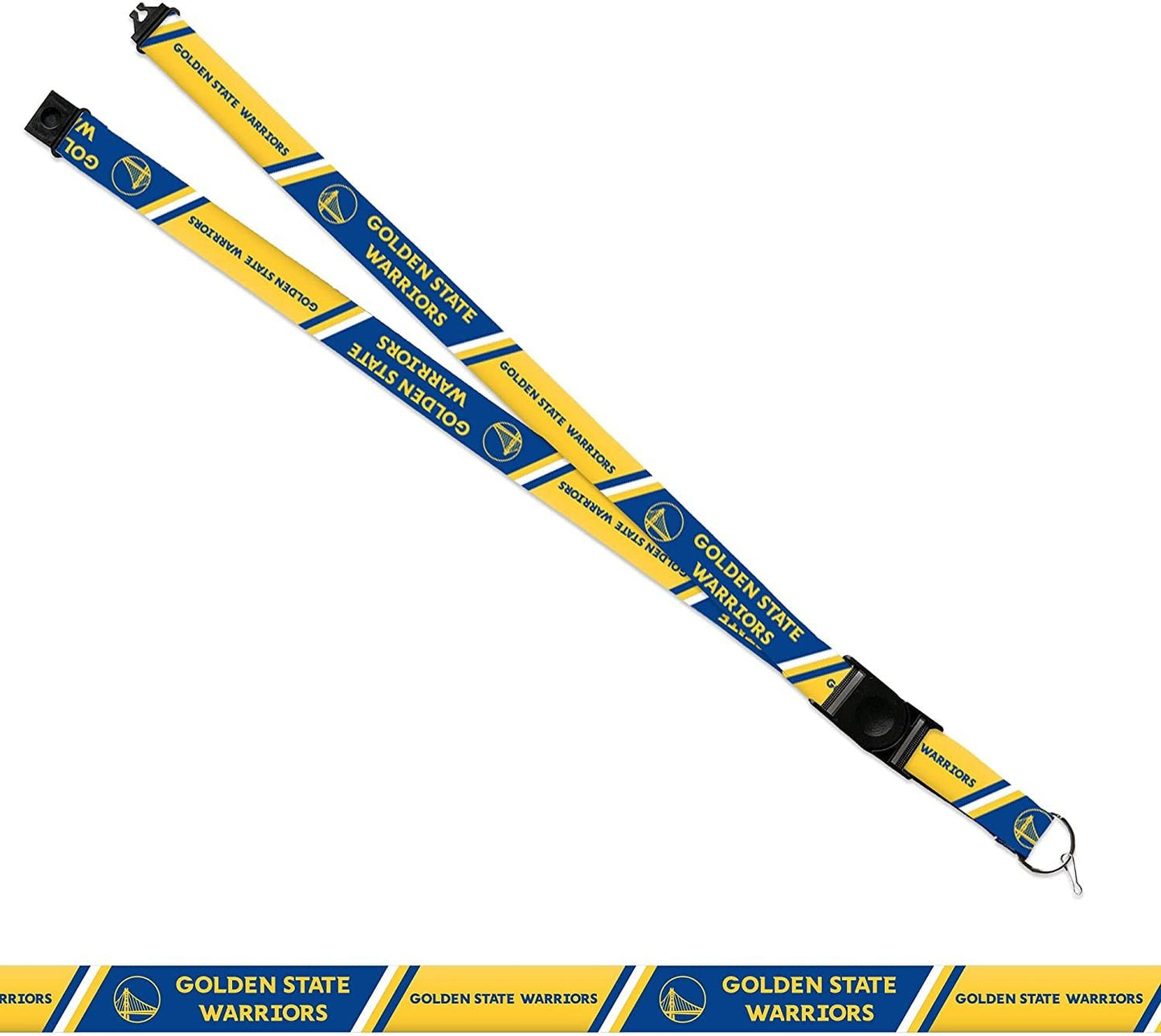 Golden State Warriors Premium Lanyard Keychain 18 Inch Button Clip Safety Breakaway