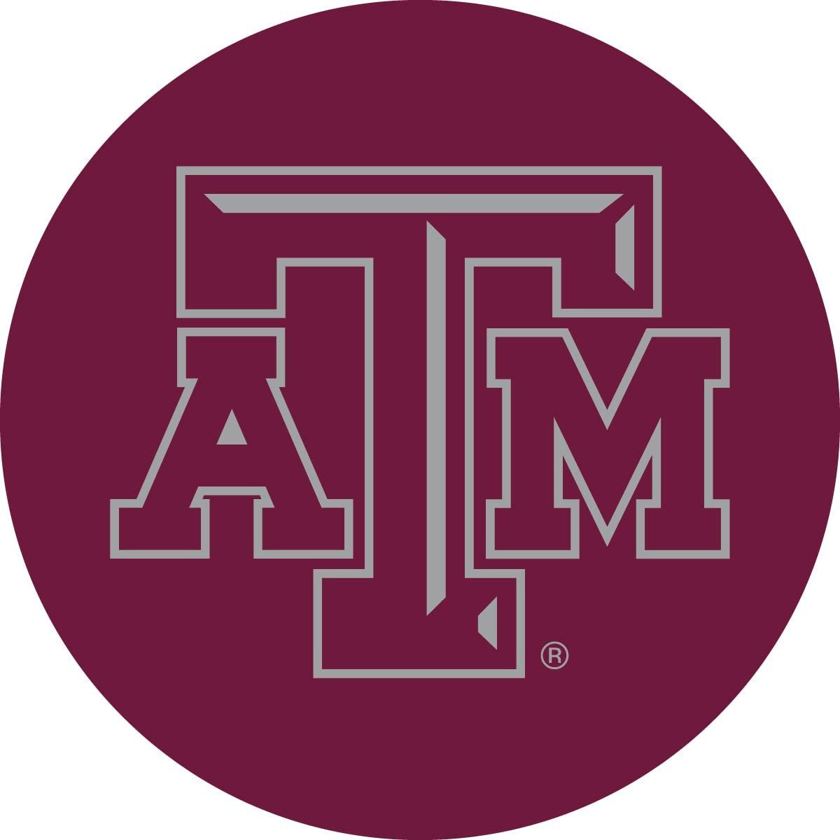 Texas A&M Aggies RR 4" Round Vinyl Magnet Auto Home University of