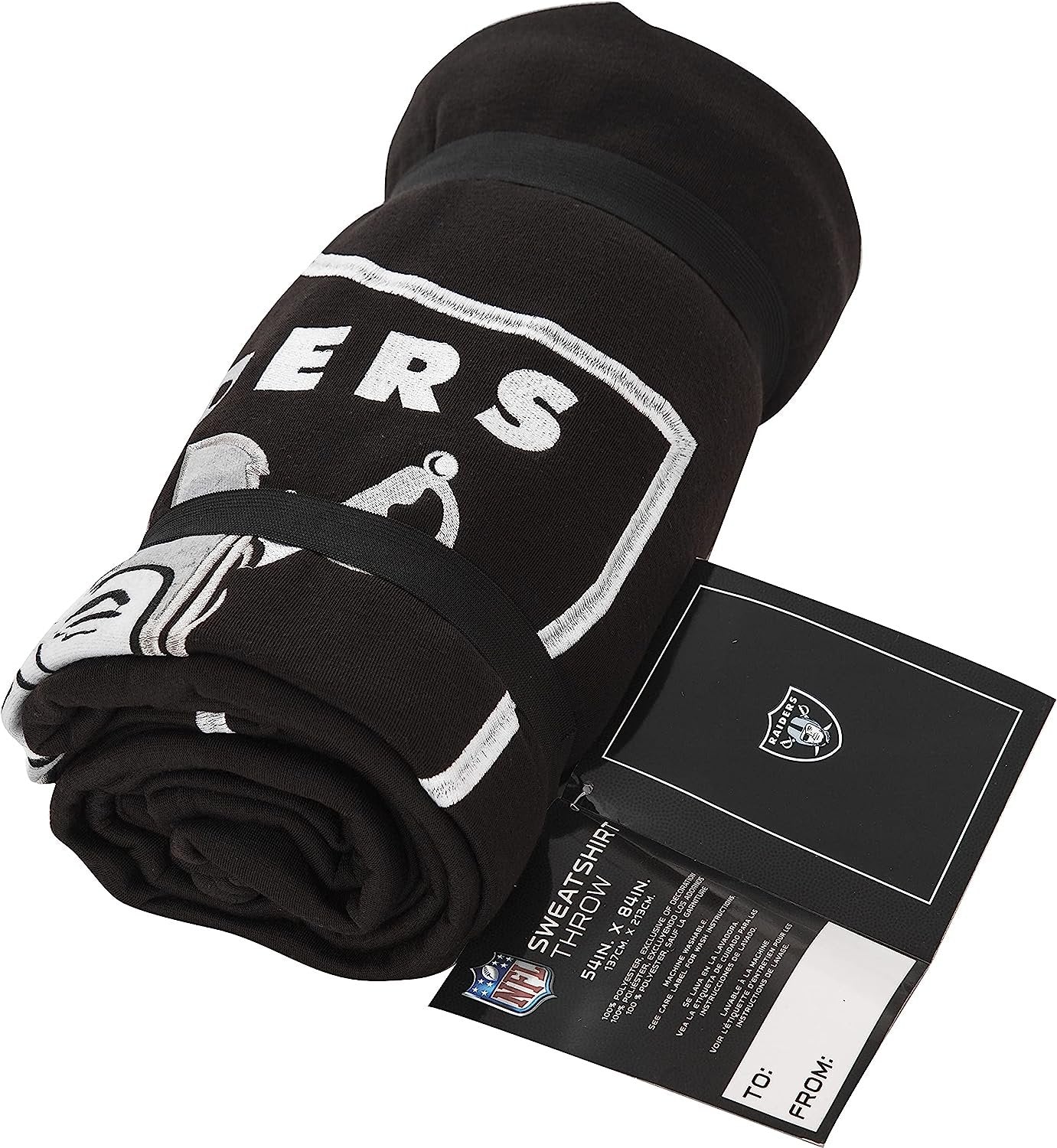 Las Vegas Raiders Throw Blanket, Sweatshirt Design, Embroidered Logo, Dominate Style, 54x84 Inch