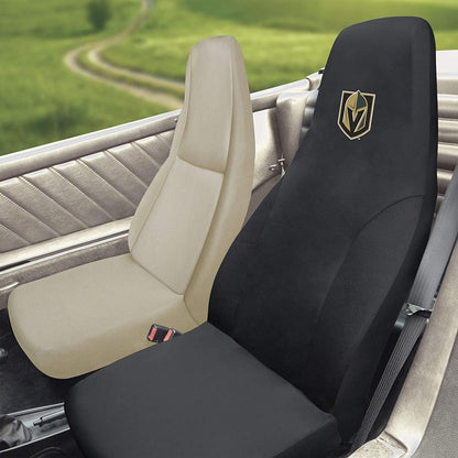 Vegas Golden Knights Premium Embroidered Black Auto Bucket Seat Cover, 48x20 Inch, Elastic