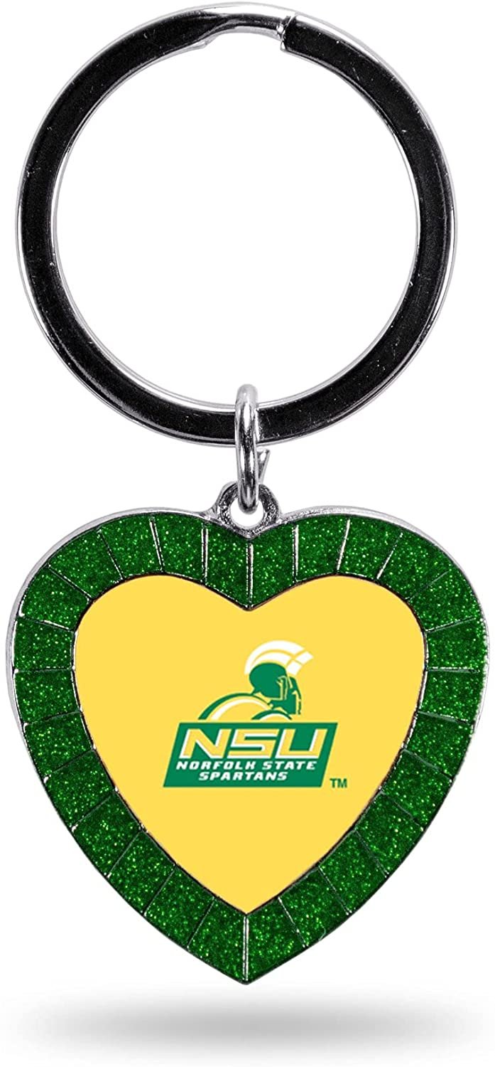 Norfolk State Keychain Rhinestone Heart Decal Emblem Team Color University of