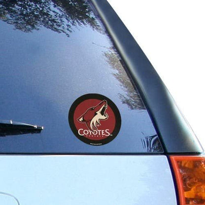 Arizona Coyotes 4" Round Decal Sticker, Peel and Stick Application, Full Adhesive Backing