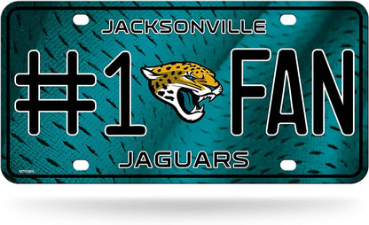 Jacksonville Jaguars #1 Fan Metal License Plate Tag