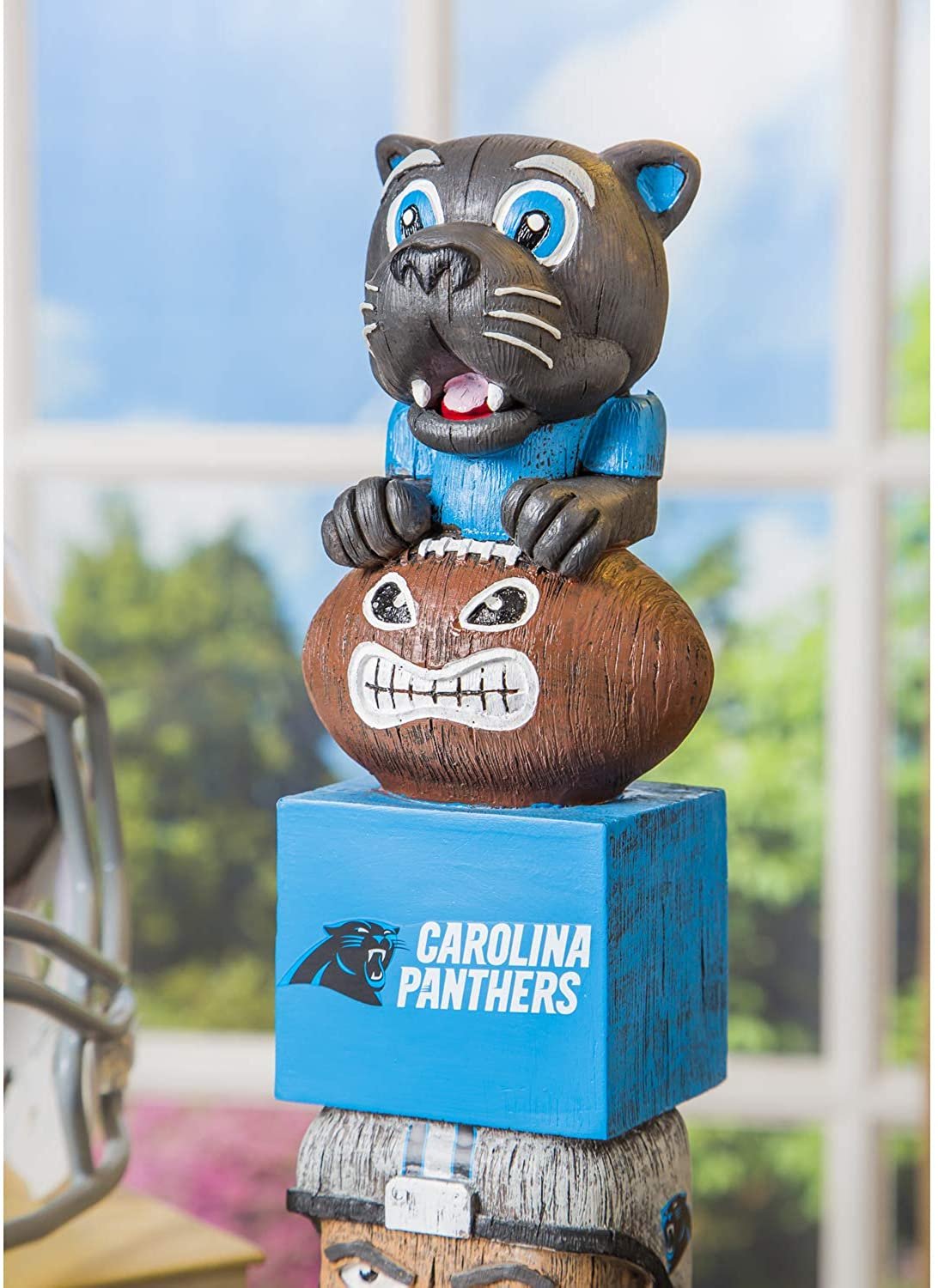Carolina Panthers 16 Inch Tiki Totem Garden Statue Resin Outdoor Decoration