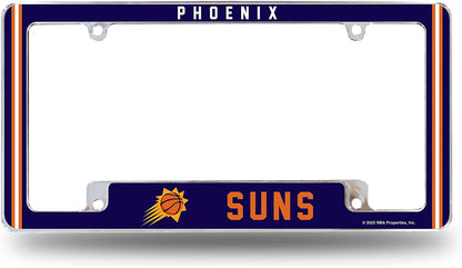 Phoenix Suns Metal License Plate Frame Chrome Tag Cover Alternate Design 6x12 Inch
