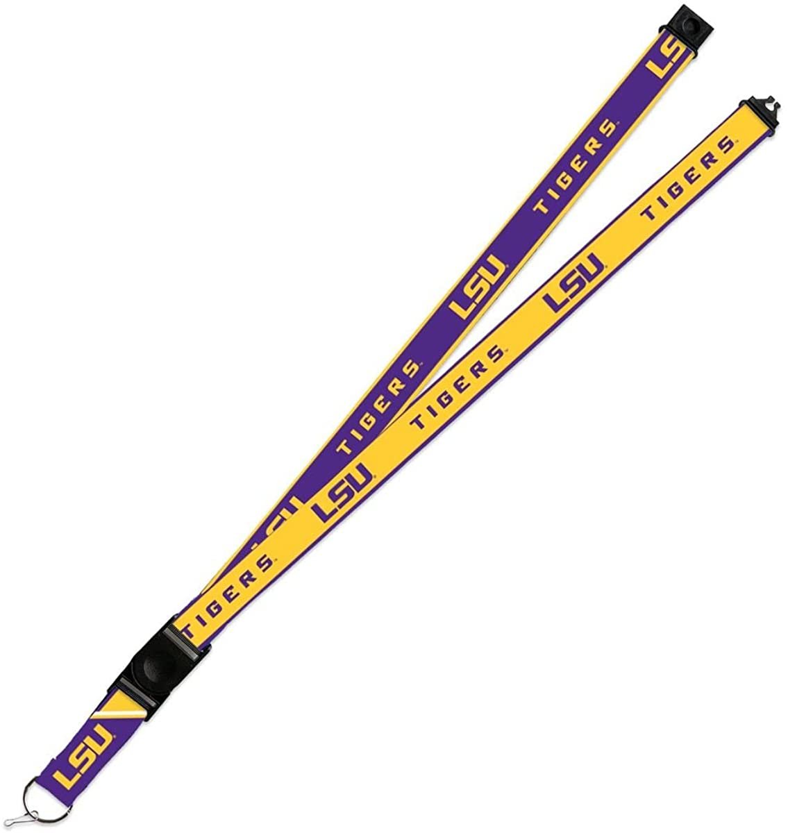 Louisiana State University LSU Tigers Lanyard Keychain 2-sided Breakaway Clip