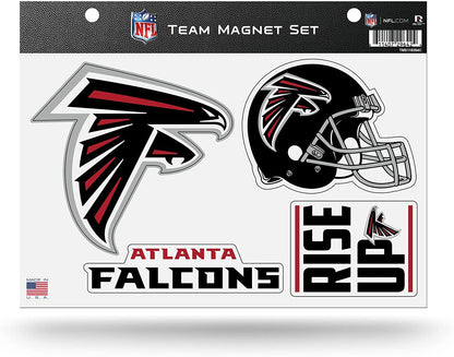 Atlanta Falcons Team Multi Magnet Set, 8.5x11 Inch Sheet, Die Cut, Auto Home
