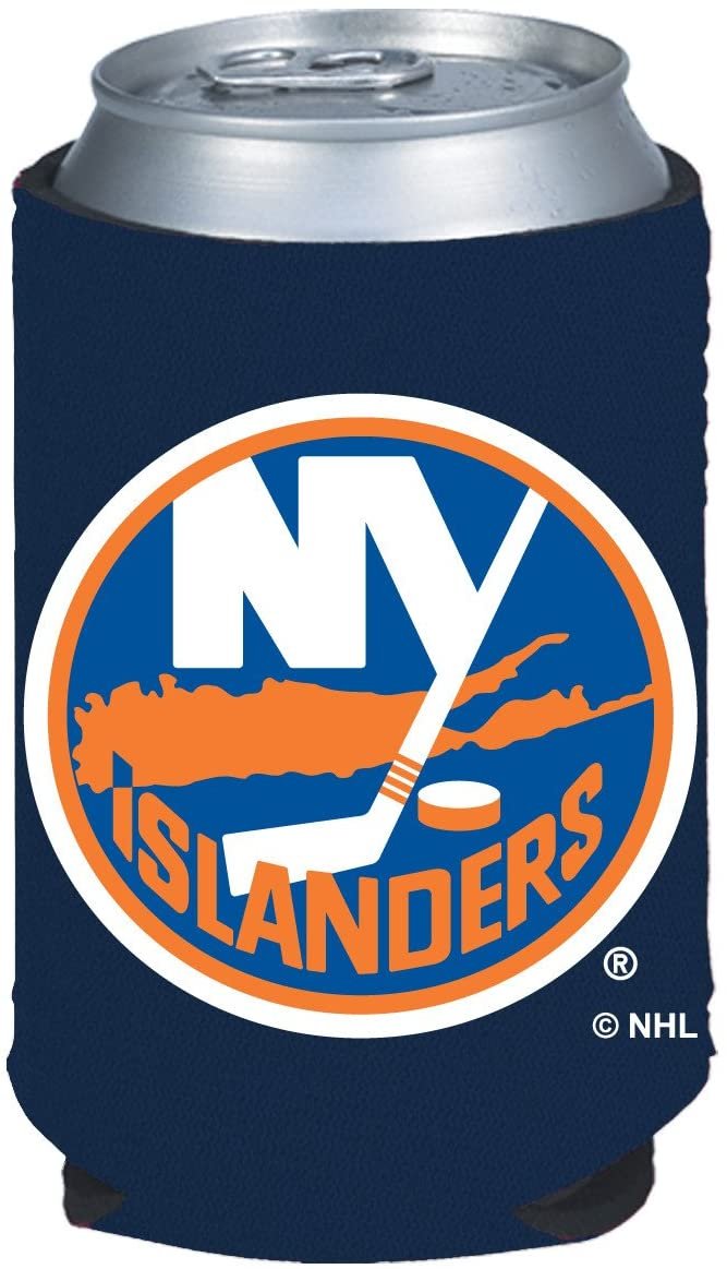New York Islanders 12oz Drink Can Cooler Insulated Neoprene Beverage Holder, Logo Design
