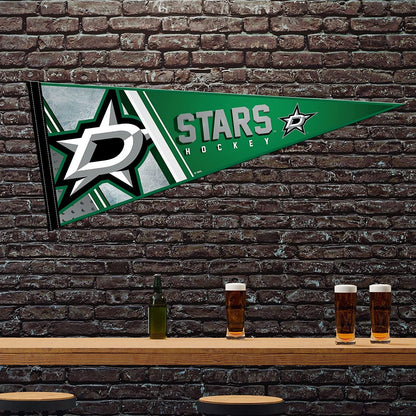 Dallas Stars Soft Felt Pennant, Primary Design, 12x30 Inch, Easy To Hang