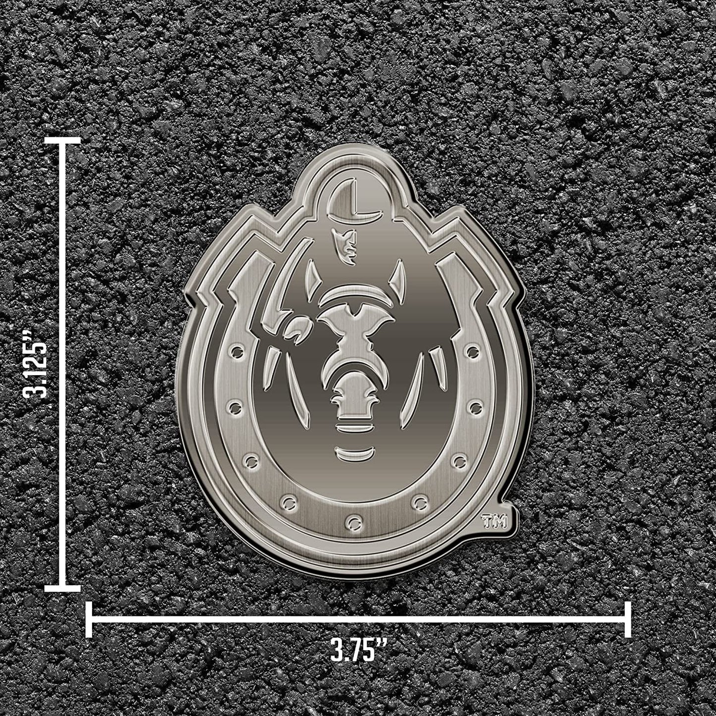 Murray State Racers Solid Metal Auto Emblem Antique Nickel for Car/Truck/SUV