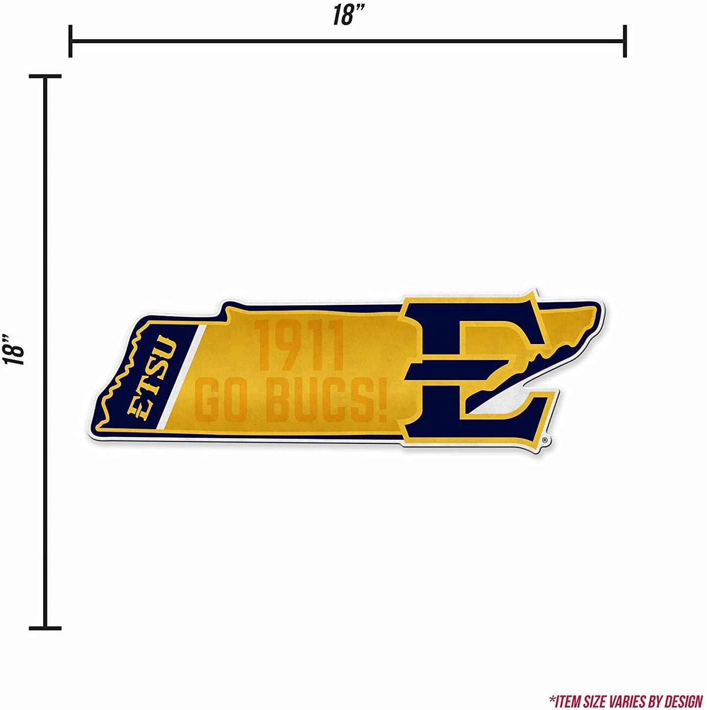East Tennessee State Pirates Pennant State Shape 18 Inch Soft Felt University