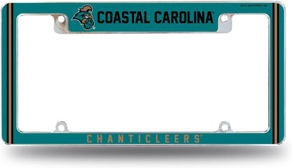 Coastal Carolina University Chanticleers Metal License Plate Frame Chrome Tag Cover 12x6 Inch Alternate Design