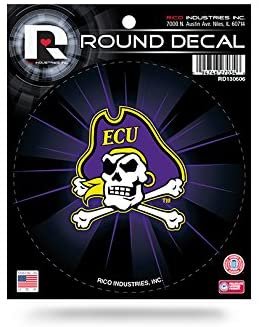 East Carolina University Pirates 4 Inch Round Decal Sticker