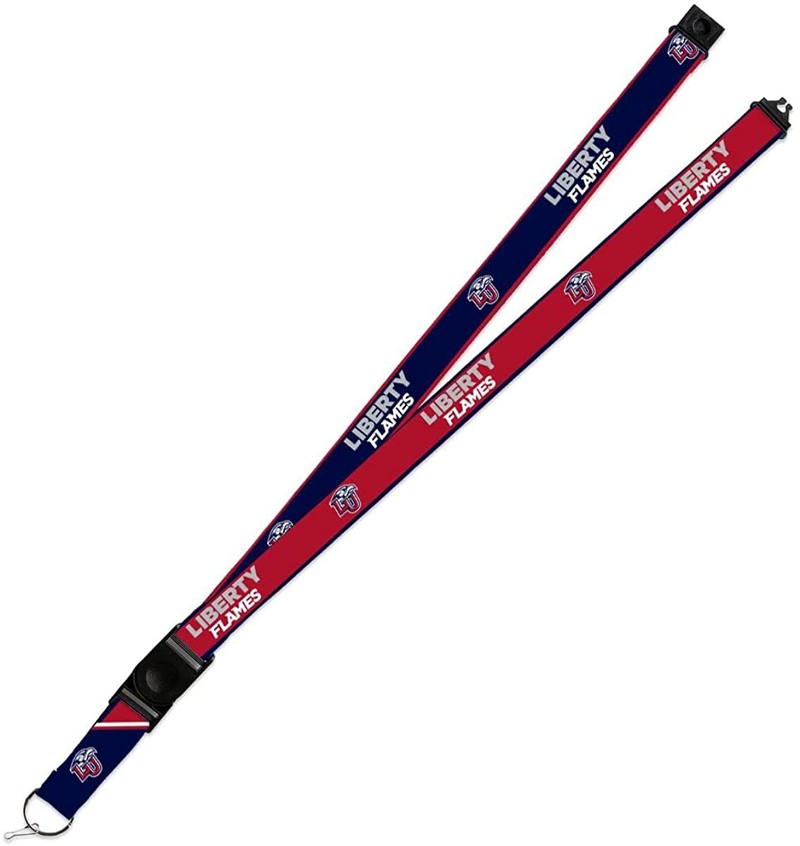 Liberty University Flames Lanyard Keychain 2-sided Breakaway Clip