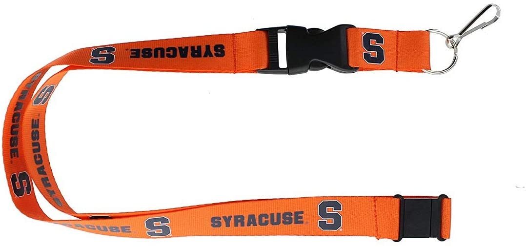 Syracuse University Orange Lanyard Keychain Double Sided Breakaway Safety Design Adult 18 Inch