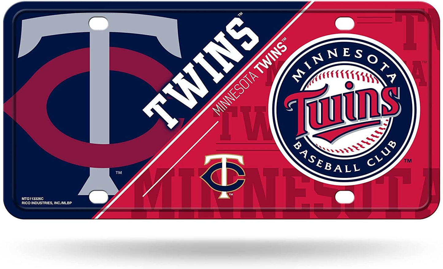 Minnesota Twins Metal Tag License Plate Novelty 6x12 Inch Split Design