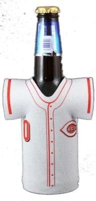 Cincinnati Reds 16oz Drink Bottle Cooler Insulated Neoprene Beverage Holder, Team Jersey Design