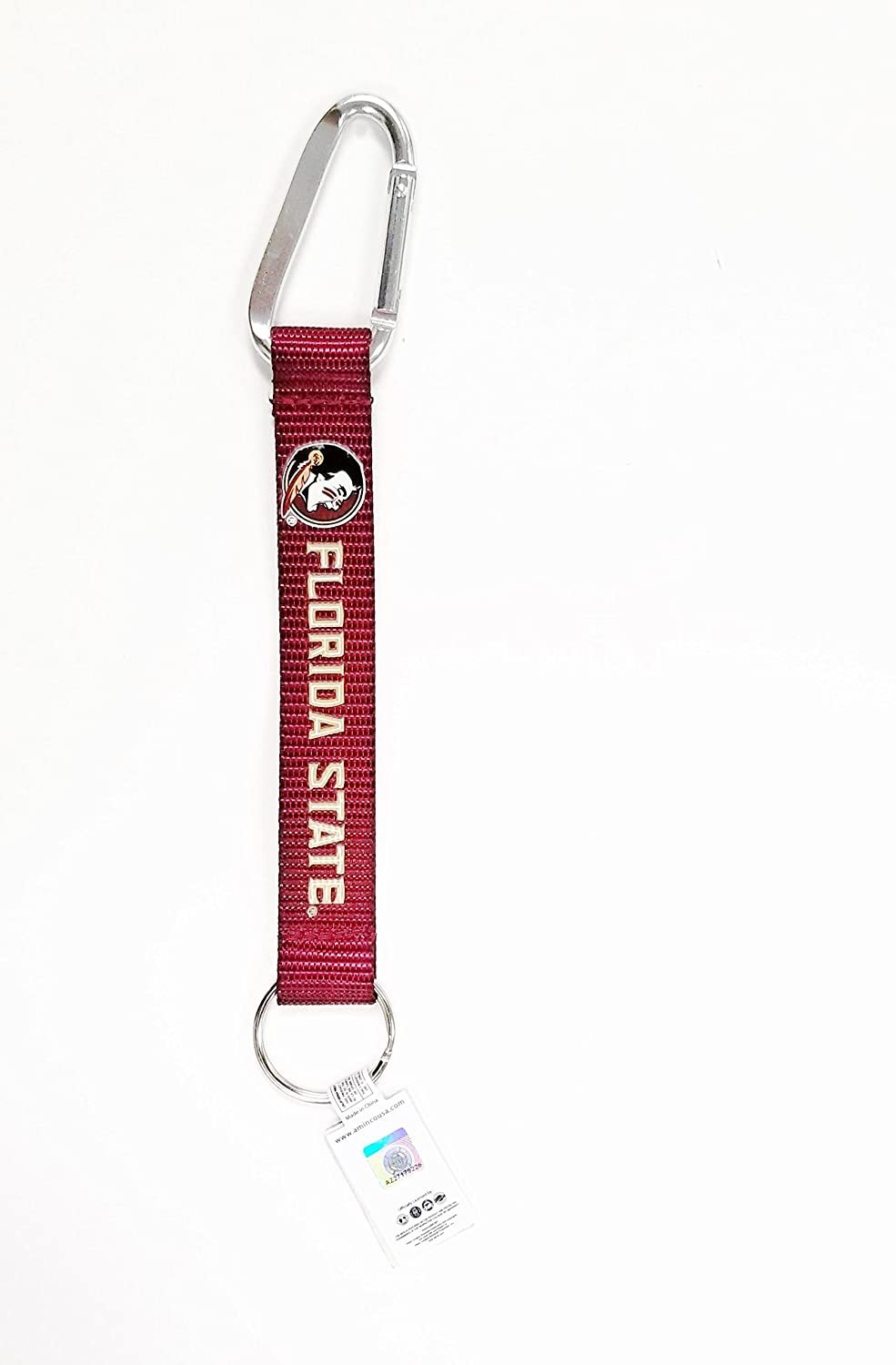 Florida State University Seminoles Carabiner Lanyard Keychain with Key Ring