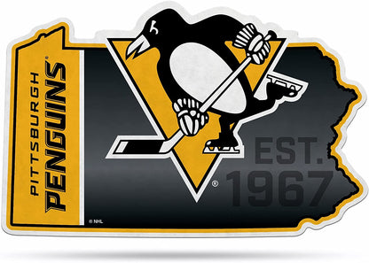 Pittsburgh Penguins 18" State Shape Pennant Soft Felt