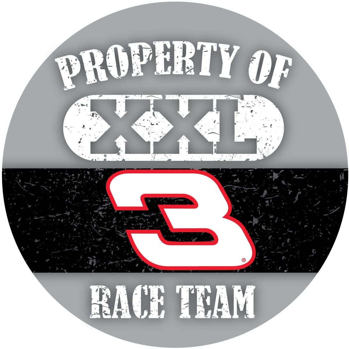 Dale Earnhardt Sr #3 Decal Sticker, 4 Inch Round, Vinyl Auto Home Nascar Racing