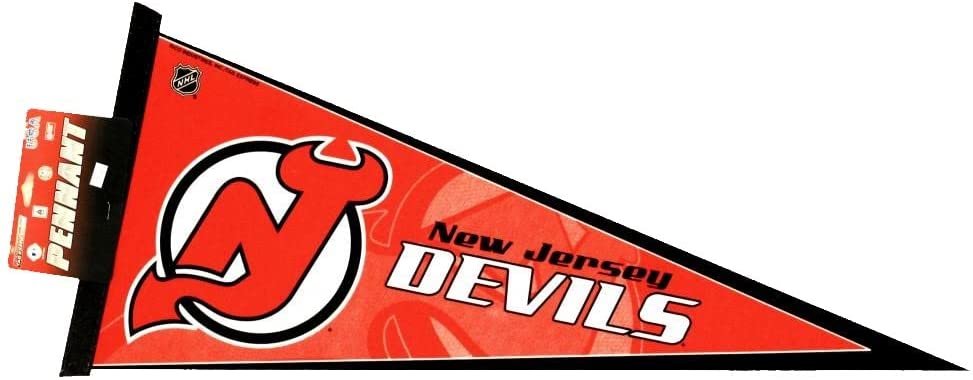 New Jersey Devils Soft Felt Pennant, Logo Design, 12x30 Inch, Easy To Hang