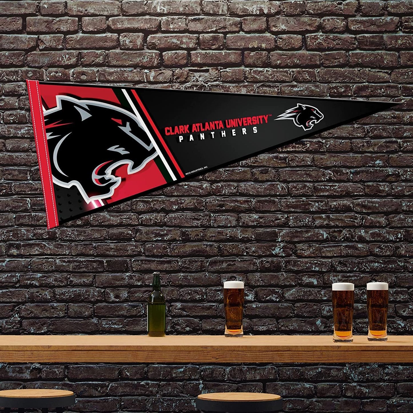 Clark Atlanta University Panthers Soft Felt Pennant, Primary Design, 12x30 Inch, Easy To Hang