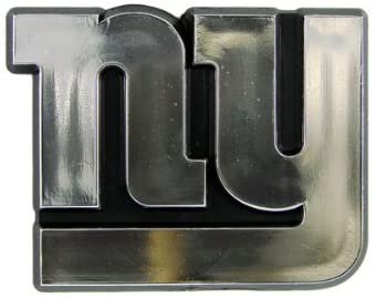 New York Giants Silver Chrome Color Auto Emblem Molded Raised Adhesive Tape Backing