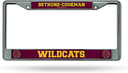 Bethune Cookman University Wildcats Metal License Plate Frame Chrome Tag Cover 12x6 Inch