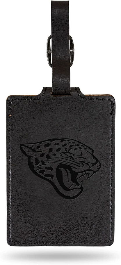 Jacksonville Jaguars Luggage Bag Tag Laser Engraved Ultra Suede Includes ID Card