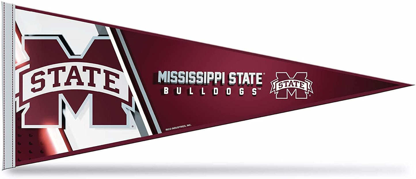 Mississippi State University Bulldogs Soft Felt Pennant, 12x30 Inch, Easy To Hang